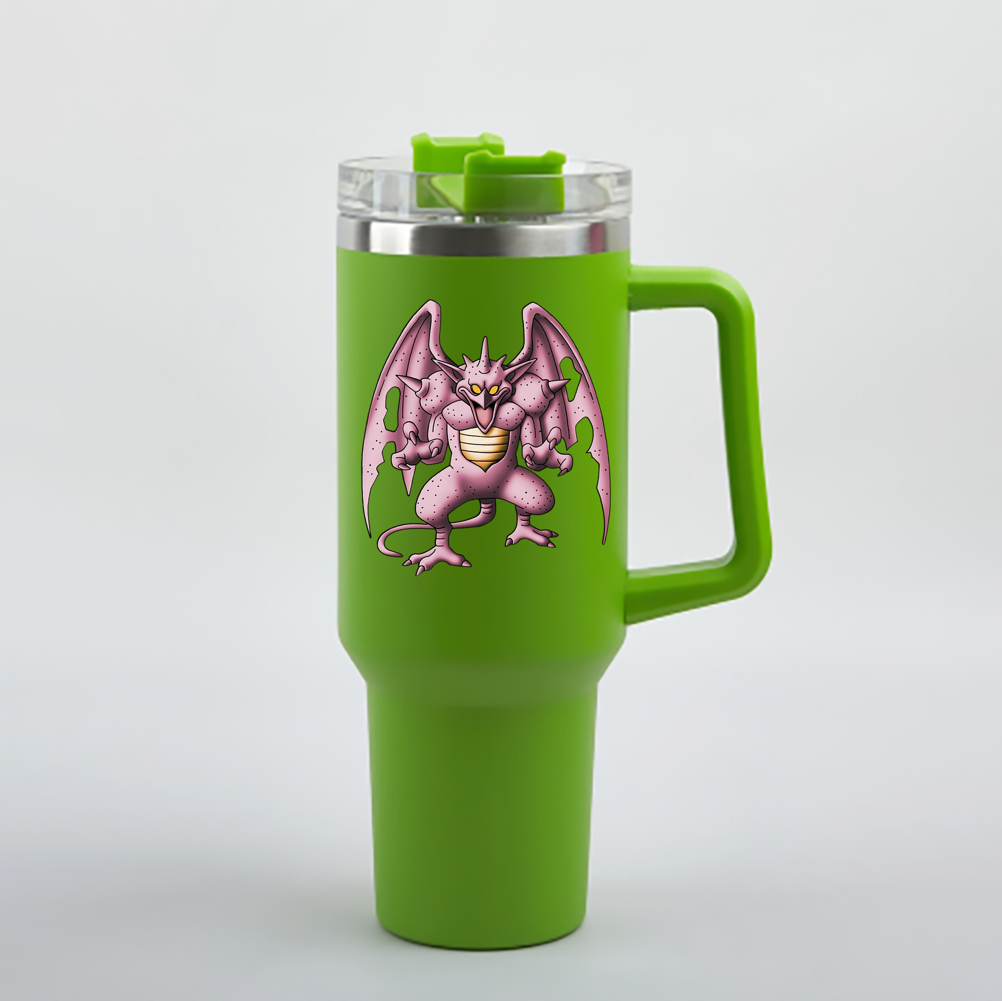 （画像用） ドラゴンクエスト Doragon Kuesuto Dragon Quest 1200mL車用タンブラー - クリスタルステッカー（プラスチックストロー付き）